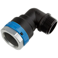 Gomito a 90° EQOvac D25 x ¾" maschio 16 bar