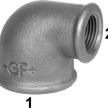 Gomito ridotto 90° GF Fittings N° 90 zincato 2"- 1½" | Bild 1
