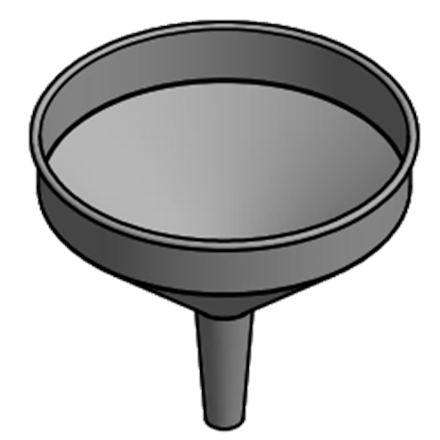 Imbuto in alluminio ø 400 mm