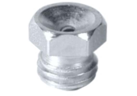 Ingrassatore a imbuto D1 M10x1 in acciaio zincato - esagonale 11 - UDV 100 pz.