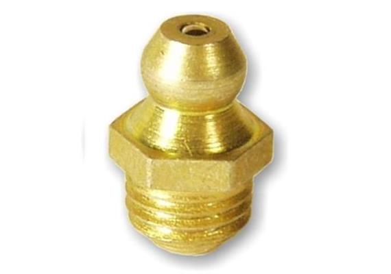 Ingrassatore conico H1 R3/8" in acciaio zincato - esagonale 17