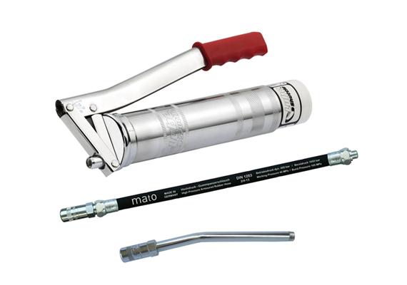 Lube-Shuttle Ingrassatore a leva - 1/8", con tubo RH30-C e attacco rigido