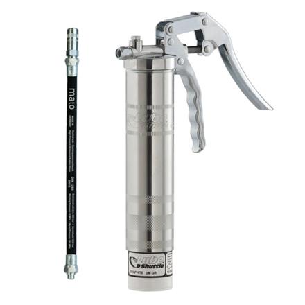 Lube-Shuttle TG Ingrassatore a mano, tubo corazzato RH-30C, testina a 4 griffe R1/8"