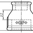 Manicotto di riduzione in acciaio inx 1.4408 1" x ¾" femmina | Bild 2