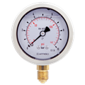 Manometro con glicerina radiale ¼" maschio, 0-10bar, ø 63 mm