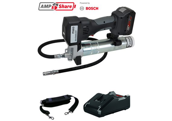 MATO AccuGreaser 18V Professional-LS con batteria 4.0Ah e caricatore AMPShare