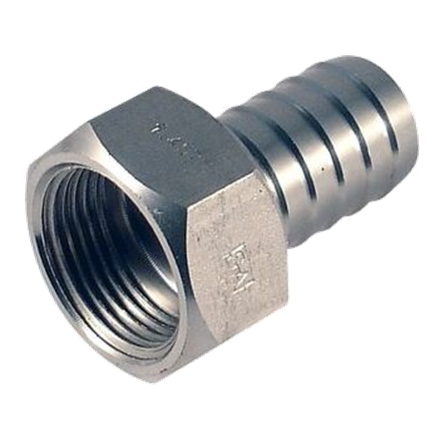 Nipplo a crimpare per tubo DN25, dado per raccordo da 1"