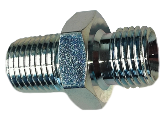 Nipplo doppio acciaio 1/2" maschio x 1/2" 60° maschio