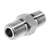 Nipplo doppio acciaio 1/4" BSPT conico