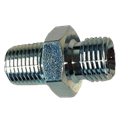 Nipplo doppio acciaio 1/4" maschio x 1/4" 60° maschio