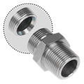Nipplo doppio acciaio 3/8" maschio x 3/8" 60° maschio