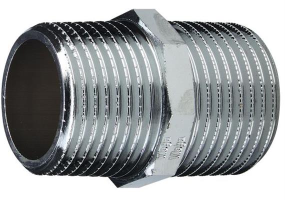 Nipplo doppio cromato 1/4" maschio