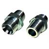 Nipplo doppio in acciaio 3/8" maschio x 3/8" 60° maschio