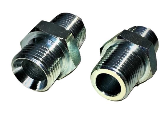 Nipplo doppio in acciaio 3/8" maschio x 3/8" 60° maschio