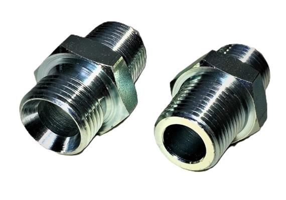Nipplo doppio in acciaio ½" maschio x ½" maschio 60°