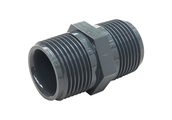 Nipplo doppio in PVC 1" maschio PN16