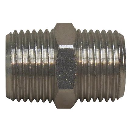 Nipplo doppio ottone 1/2" maschio x 1/2" 60° maschio
