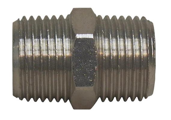 Nipplo doppio ottone 1/2" maschio x 1/2" 60° maschio