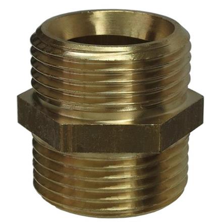 Nipplo doppio ottone 1" maschio x 1" 60° maschio