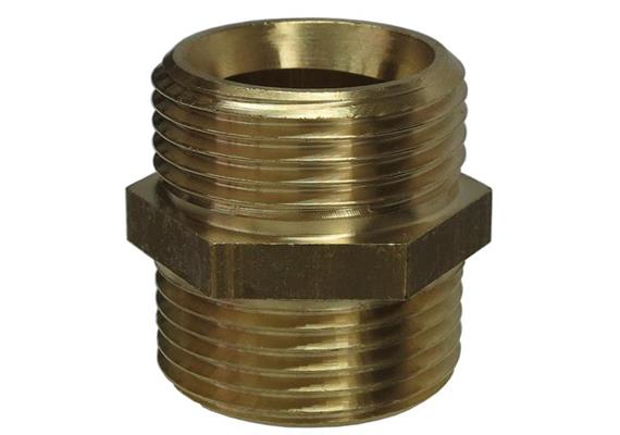 Nipplo doppio ottone 1" maschio x 1" 60° maschio