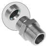 Nipplo ridotto 1 1/4" con. / 1" 60° in acciaio