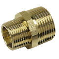 Nipplo ridotto ottone rosso 3/8" maschio x 1/4" maschio