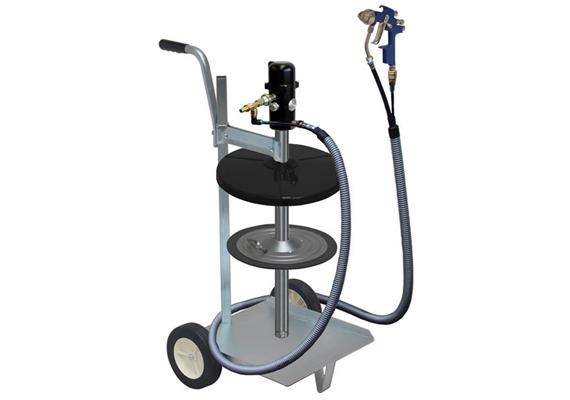 pneuMATO 55 - LubeJet, impianto mobile, per fusti da 50 kg, ø interno 355-387 mm