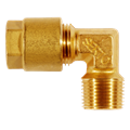 Raccordo a gomito maschio Serto 8 - 1/4" in ottone