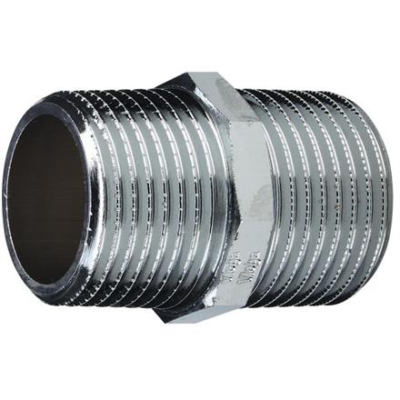 Raccordo doppio cromato 1/4"