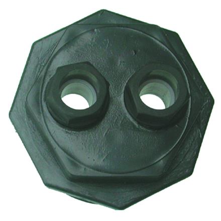 Raccordo per cisterna 2" in plastica per 2 x 6 - 12 mm