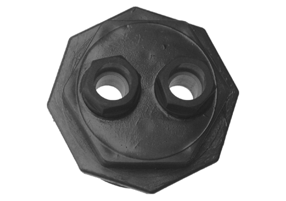 Raccordo per cisterna 2" in plastica per 2 x 6 - 12 mm