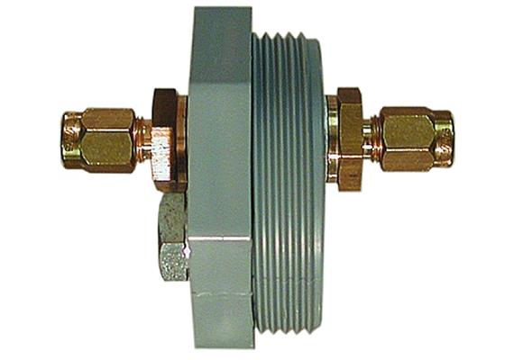 Raccordo per cisterna 2" in PVC con 2 raccordi Serto 6/8