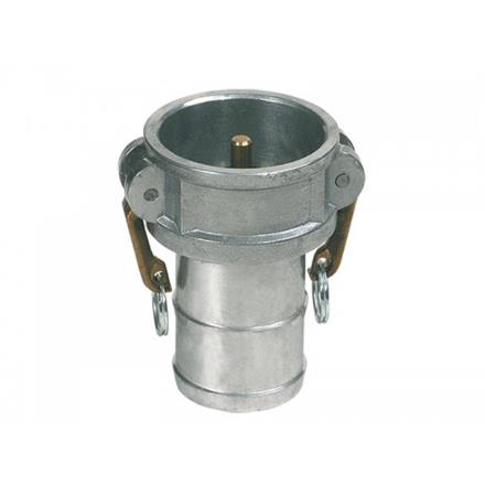 Raccordo rapido CVR in aluminio femmina 4" x 3" portagomma per recupero vapori