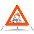 Segnale pieghevole TRIOPAN 60 cm (DANGER D'EXPLOSION) con custodia
