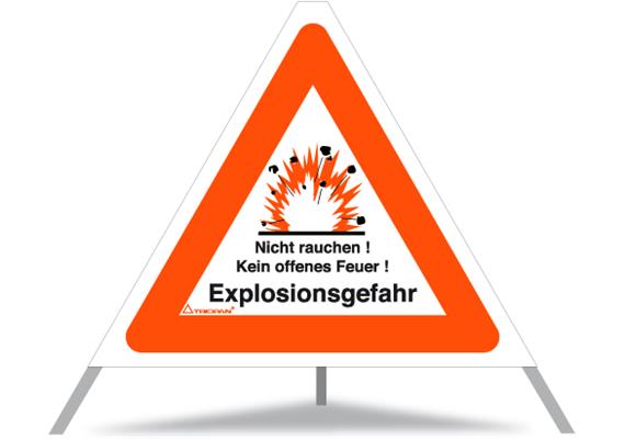 Segnale pieghevole TRIOPAN 60 cm (EXPLOSIONSGEFAHR) con custodia