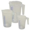 Set di misurini in plastica per liquidi, tipo J-PP 1.0 + 2.0 + 5.0 litri