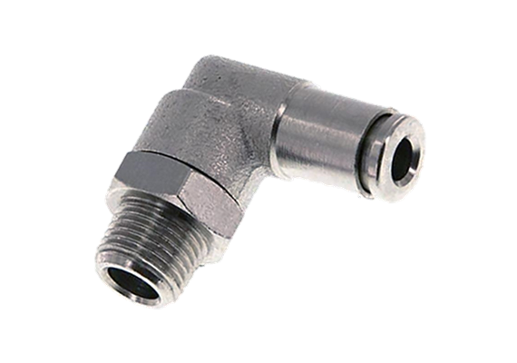 Steckanschluss Messing 90° 1/8" AG für 8 mm Schlauch