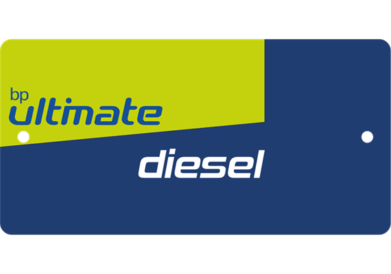 Targhetta in alluminio, 100 x 50 mm "bp ultimate diesel"