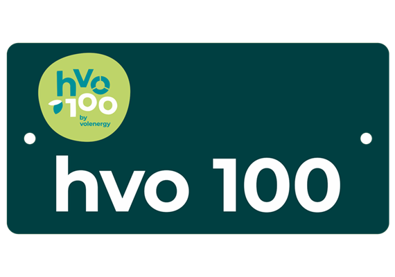 Targhetta in alluminio, 100 x 50 mm "HVO 100" Volenergie