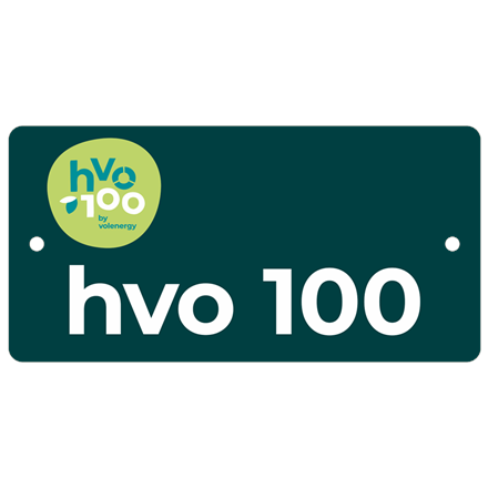 Targhetta in alluminio, 100 x 50 mm "HVO 100" Volenergy