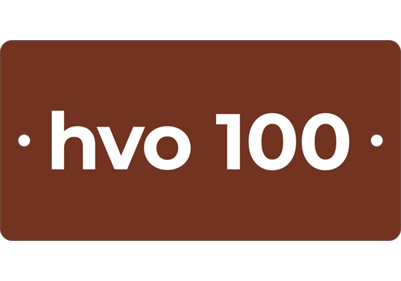 Targhetta in alluminio, 100 x 50 mm "HVO 100"