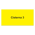 Targhetta in alluminio giallo, 100 x 50 mm "CITERNA "