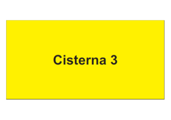 Targhetta in alluminio giallo, 100 x 50 mm "CITERNA "