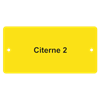 Targhetta in alluminio giallo, 100 x 50 mm "CITERNE N° "