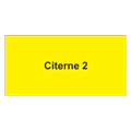Targhetta in alluminio giallo, 100 x 50 mm "CITERNE "
