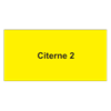 Targhetta in alluminio giallo, 100 x 50 mm "CITERNE "