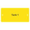 Targhetta in alluminio giallo, 100 x 50 mm "TANK Nr. "