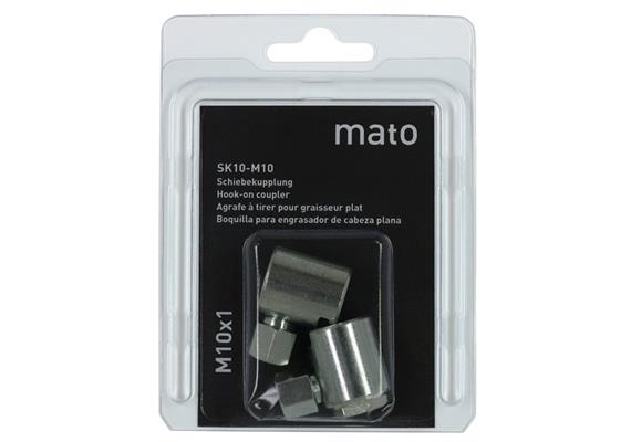 Testina a gancio SK-10M10 SB, M10x1 per ingrassatori a testa piatta ø 10 mm - UDV 2 pz.