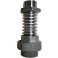 Tubo ondulato inox 1½" maschio x 500 mm con raccordo