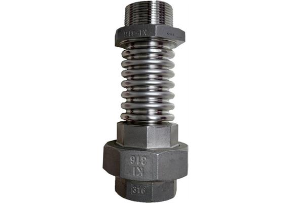 Tubo ondulato inox 2" maschio x 350 mm con raccordo | Bild 1